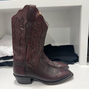 Lucchese 2000 Black Cherry Cowgirl Boots Women’s Size 6.5B